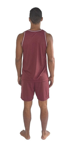 Imagem 6 de 6 de Kit 2 Pijama Verão Camiseta Regata Bermuda Adulto Masculino