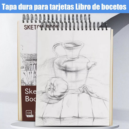 Cuaderno Dibujo Y Bocetos A4 + Cuaderno Bocetos En Blanco