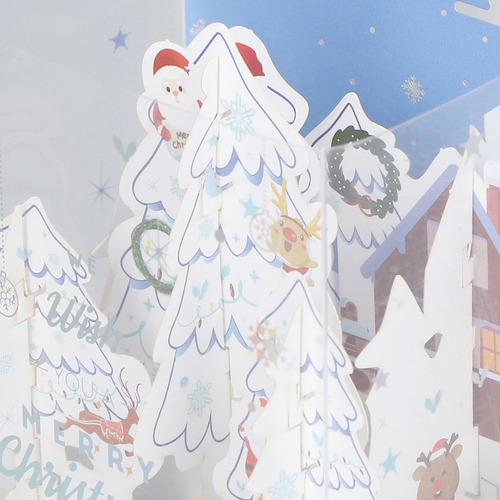 Tarjetas Navideñas Musicales Emergentes En 3d, Hechas A Mano