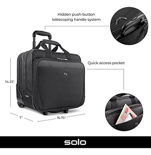 Bolsa Para Portátil Con Ruedas Solo New York Empire. Maletín
