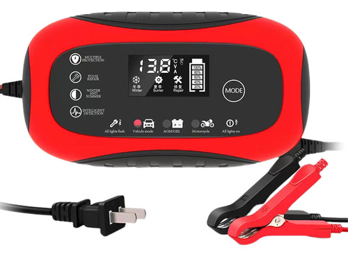 Cargador De Batería Digital 12v 6a Sin Mantenimiento Para Mo