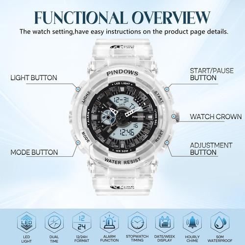 Pinidous Reloj De Mujer Para Mujeres Y Adolescentes, Relojes