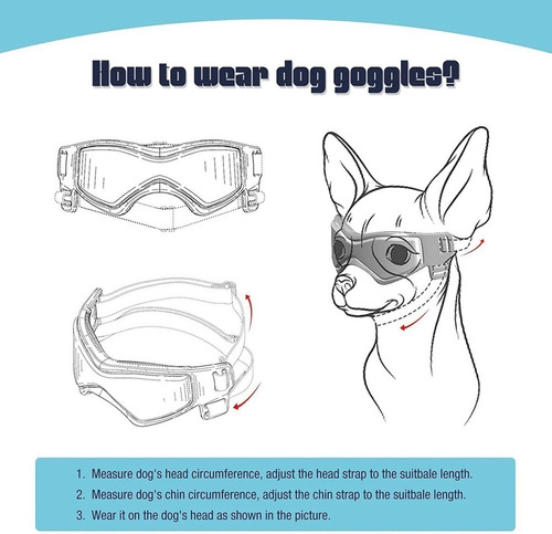 . Protective Glasses For Small And Medium Dogs Easy Wear
