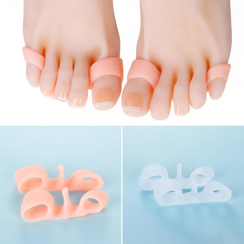 2 Pares Separadores De Dedos Silicona Suave - Para Pies