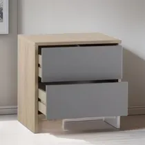 Comprar Velador Estilo Nórdico Mabel 2 Cajones R&r Muebles