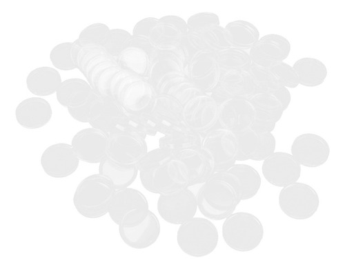 Caja De 100 Cápsulas Para Monedas, Color Transparente, 18 M