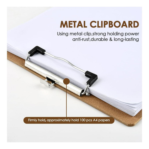 Timesetl 6 Pack Capplapapards Board De Clip De Madera Tamaño