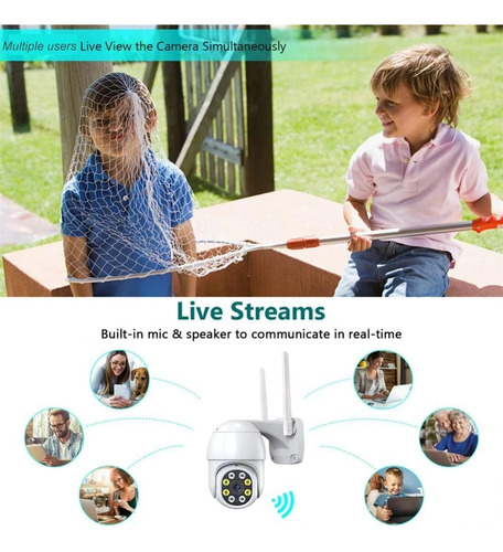 Camara De Seguridad Ip Wifi Robotizada 360° Para Exteriores