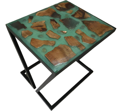 Mesa De Resina Epóxica Con Madera