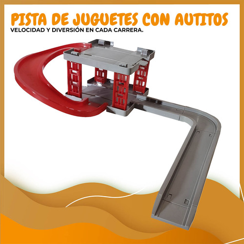 Super Estacionamiento Con Autitos Niveles Y Rampa De Juguete Gris