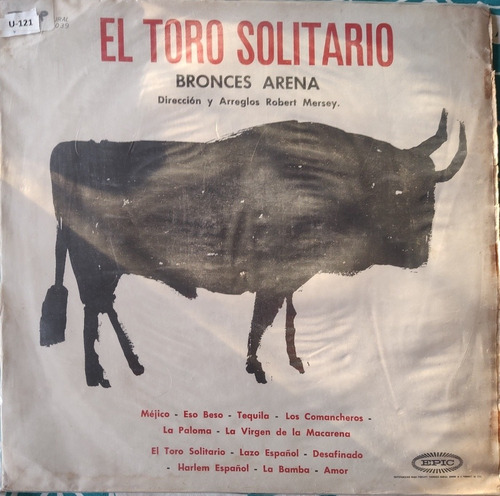 Vinilo Lp De El Toro Solitario ---bronces De Arena (xx149
