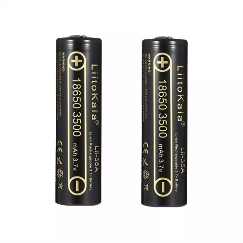 2 X 18650 Premium Liitokala 3500mah, 3.7v ( Sin Cargador)