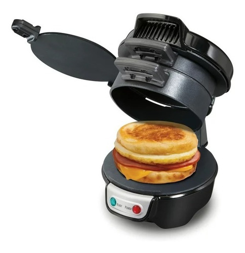 Hamilton Beach Sandwichera Doble Desayuno Color Negro