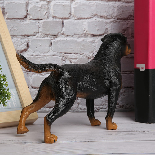 Rottweiler Figurine Toy, Lifelike Simulation Rottweiler Mode
