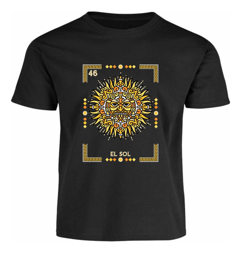 Playera Lotería El Sol M2 Todas Las Tallas En Dtf