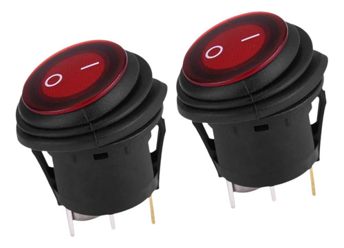 2 Uds Interruptor Redondo Impermeable 3 Pines