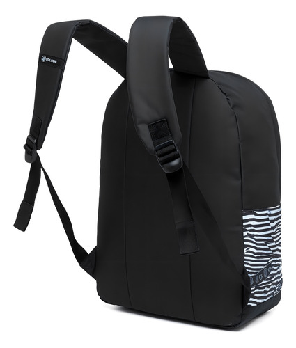 Mochila Faculdade Com Estojo Notebook Resistente Espaçosa Cor Preto Desenho Do Tecido Liso