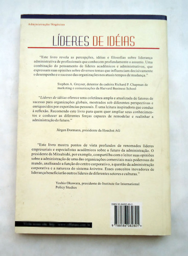 Líderes De Idéias Joel Kurtzman Reflexões Sobre O Futuro Da Administração Bem Conservado Profissionais De Negócios (Usado)