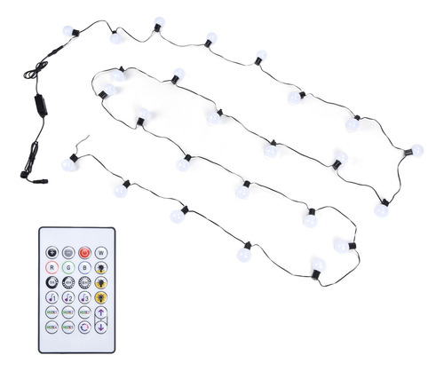 G40 25led Globo Bombilla Cadena De Luz 16.4 Pies Rgb Fairy L