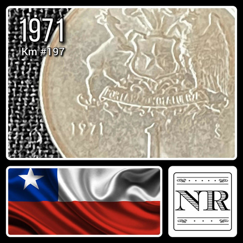 Chile - 1 Escudo - Año 1971 - Km #197 - Carrera Verdugo
