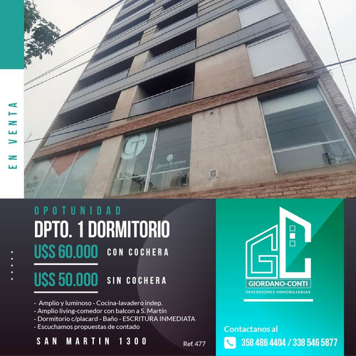 Departamento 1 Dormitorio En Venta