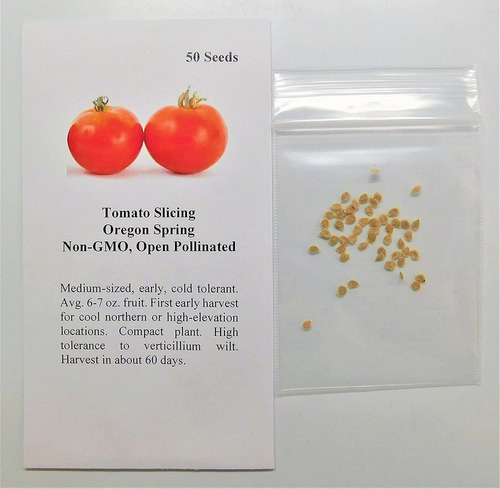 Davids Garden Seeds Tomate Slicing Oregon Spring 7255 (rojo