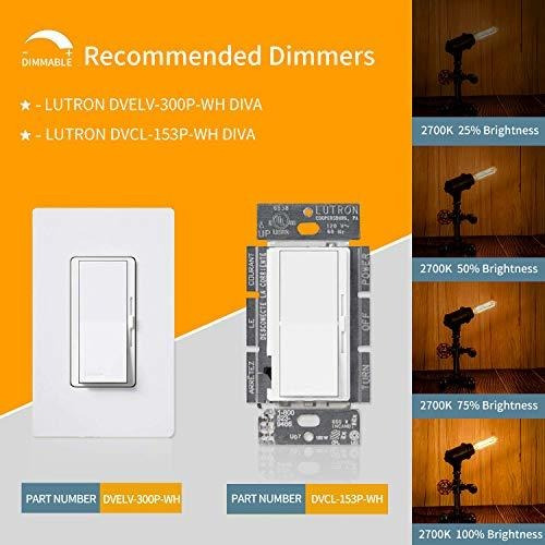 Bombillas Led Tubulares Adshen-us T10, Blanco Cálido 2700k,