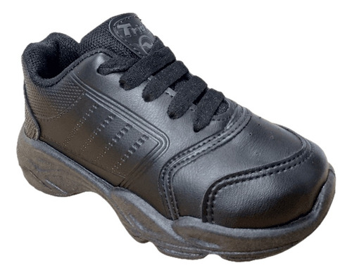 Zapatilla Tridy Colegial Colegio Cordon Nene Nena Negro