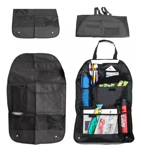 Organizador Para Respaldo Asiento Auto Estcar Negro