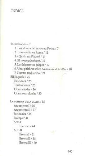 La Comedia De La Ollita - Plauto - Losada