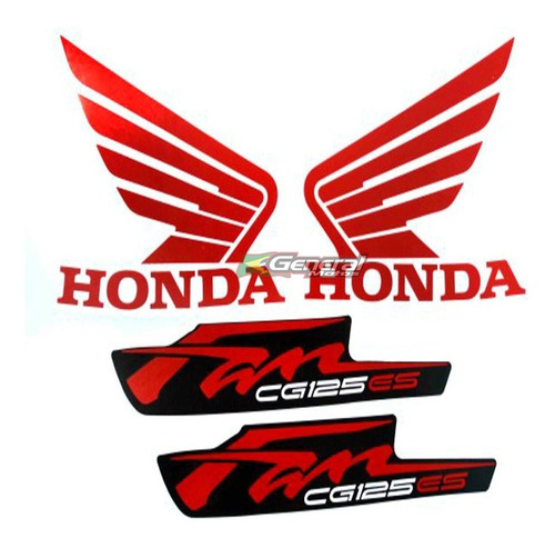 Kit Adesivo Jogo Faixas Moto Honda Fan 125 2012 Es Preta