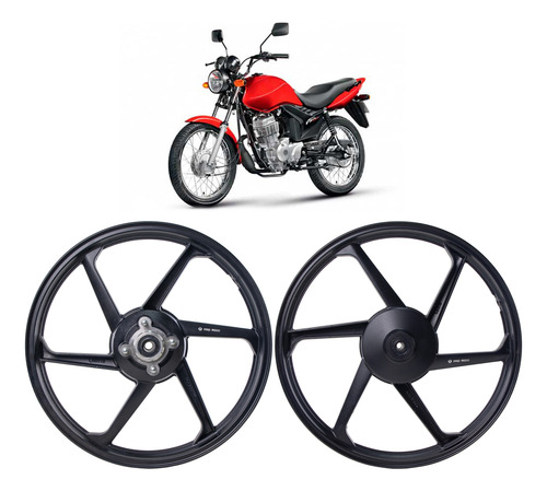 Roda Liga Leve Honda Titan Fan 125 2009 A 2013 6 Palitos Par
