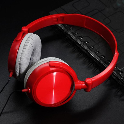 Auriculares Para Computadora Con Cable Rojo F