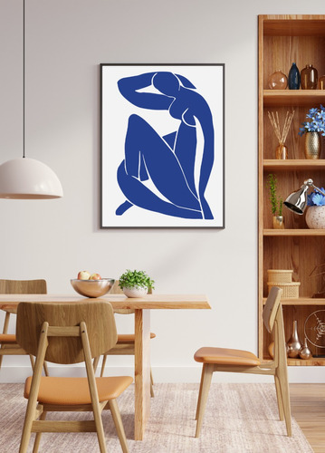 Lámina Deco Henri Matisse Arte Cuerpo Azul Mujer 03 P Cuadro