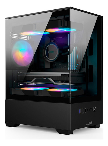 Gabinete Gamer Sentey H11 Frgb 5 Fans Rgb Negro Negro