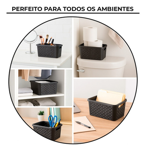 Cesto/caixa Organizadora 6l Rattan - Plasnew