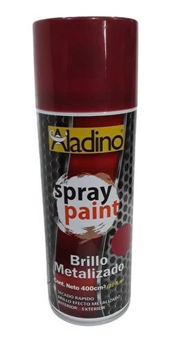 Pintura Spray Rojo Metalizado 400ml Marca Aladino