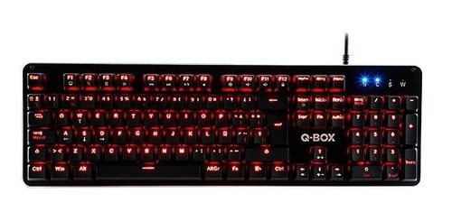 Teclado Mecánico Gamer Qbox Mk07 Negro Megasoft Caballito