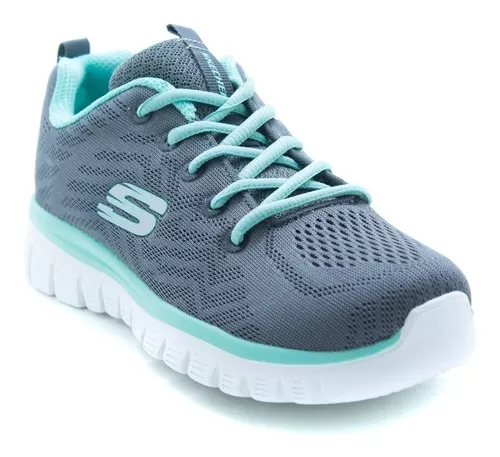 Más lejano Saga Barrio bajo Tenis Skechers Sports Graceful 12615 Gris Memory Foam