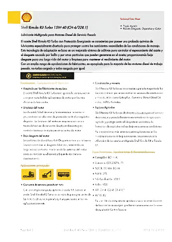Aceite Shell Rimula R3 Turbo 15w-40 Para Camiones Y Buses