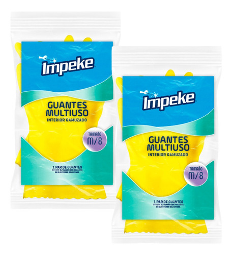 Guantes De Latex Medianos Impeke - Pack X2