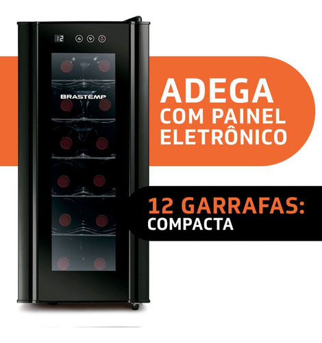 Adega De Vinhos Brastemp Para 12 Garrafas Com Painel Touch 127v