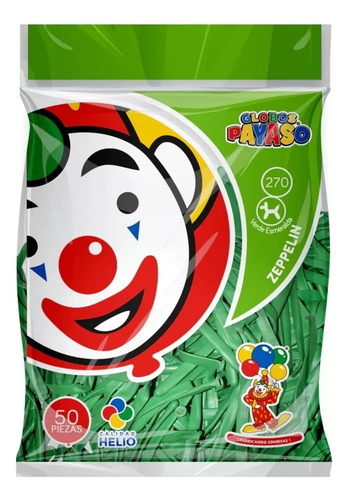 Balões Clown #270 Zeppelin Verde Esmeralda 100 unidades