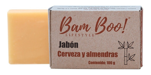 Imagen 3 de 3 de Jabón de Cerveza y Almendras 100 g Bam Boo! Lifestyle