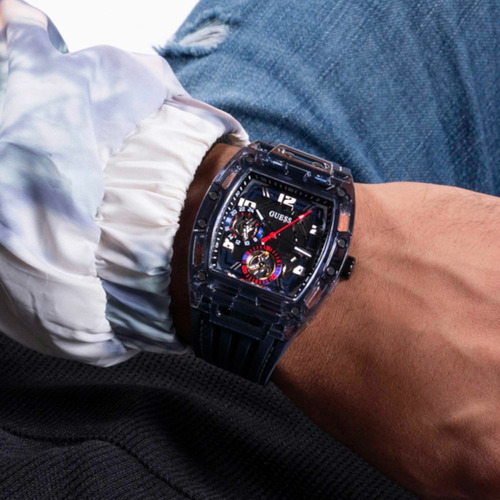 Reloj Guess Para Hombre Casual Men Caballero Correa Azul Marino