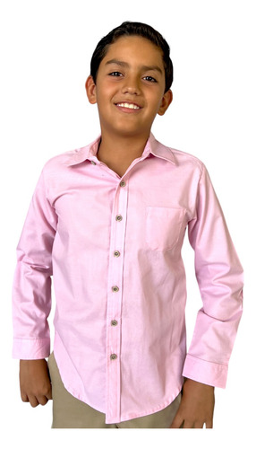 Camisa Niño Algodón Manga Larga,varios Colores,casual Formal