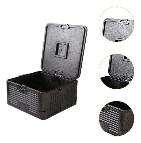 Porta Alimentos De Espuma Plegable Con Tapa, Caja S Negro