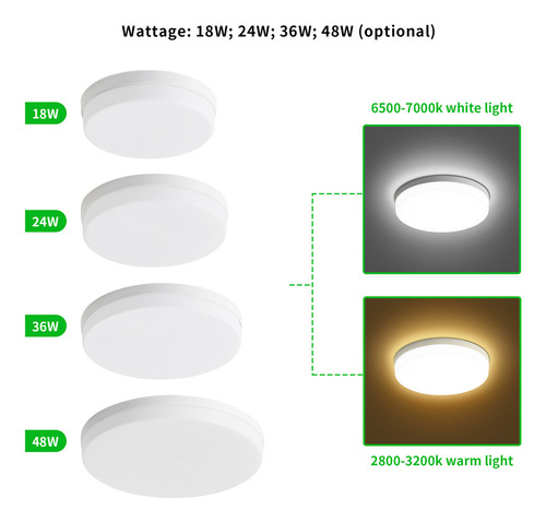 Lámpara De Techo Led Redonda De 24 W Para Cocina/dormitorio/
