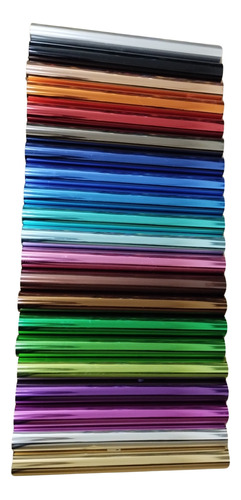 Foil Textil - Telas Colores Metalizados 6mt X 32cm