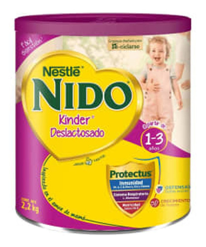 Leche Nido 2.2kg Kinder Deslactosada